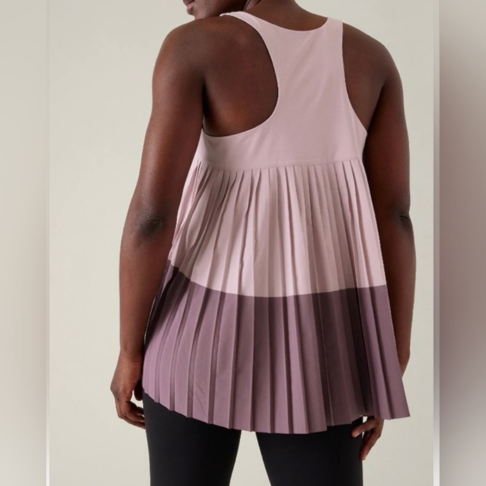 Athleta Swing Forward Pleated Tank In Smoked Mauve Size S - Picture 3 of 8
